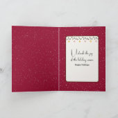 Carte Joyeuses Vacances Golden Retriever En Neige (Intérieur)