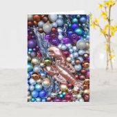 Carte Joyeuses vacances Londres Décoration de homard de (Fleur jaune)