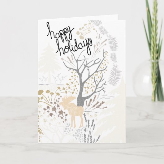 Carte Joyeuses vacances Moose Holiday Card (Devant)