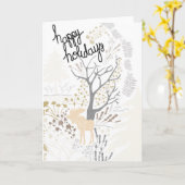 Carte Joyeuses vacances Moose Holiday Card (Fleur jaune)