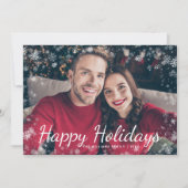 Carte Joyeuses vacances neige Noël (Devant)