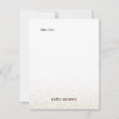 Carte Joyeuses vacances Or de luxe parties scintillant d (Dos)