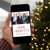 Carte Joyeuses vacances Photo Corporate Christmas Card