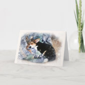 Carte Joyeuses vacances Sleeping Puppy (Devant)