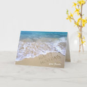 Carte Joyeuses vacances tropical Ocean Beach (Fleur jaune)