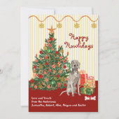Carte Joyeuses vacances Weimaraner Tree présente (Devant)