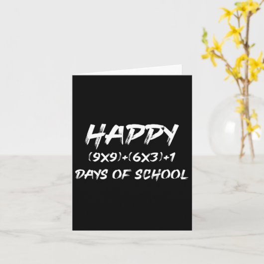 Carte Joyeux 100 Jours D'École Math Amusant Tee Pour Mat (Fleur jaune)