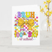 Carte Joyeux 100 Jours d'École Ruban Rose (Fleur jaune)