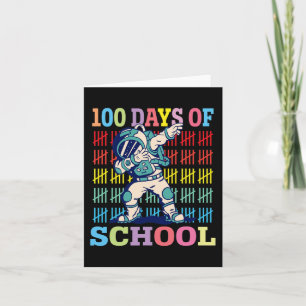 Carte Joyeux 100 Jours D'Enfants Scolaires Dabbing Astro
