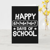Carte Joyeux 100 Jours Équation Mathématique École Mème (Fleur jaune)
