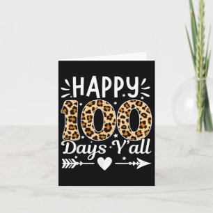 Carte Joyeux 100 Jours Yall Empreinte de léopard 100ème