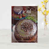 Carte Joyeux 100e Anniversaire (Fleur jaune)