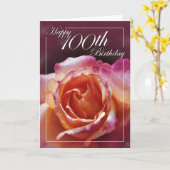 Carte Joyeux 100e anniversaire ! (Fleur jaune)