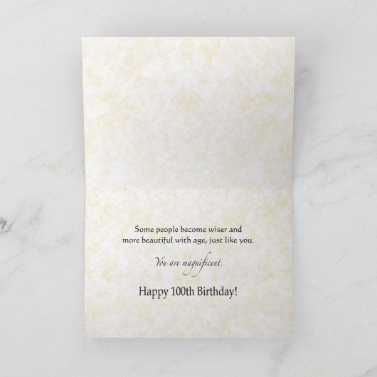 Carte Joyeux 100e anniversaire (Intérieur)