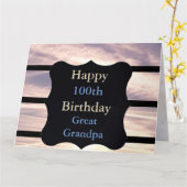 Carte Joyeux 100e anniversaire Grand grand-père (Fleur jaune)