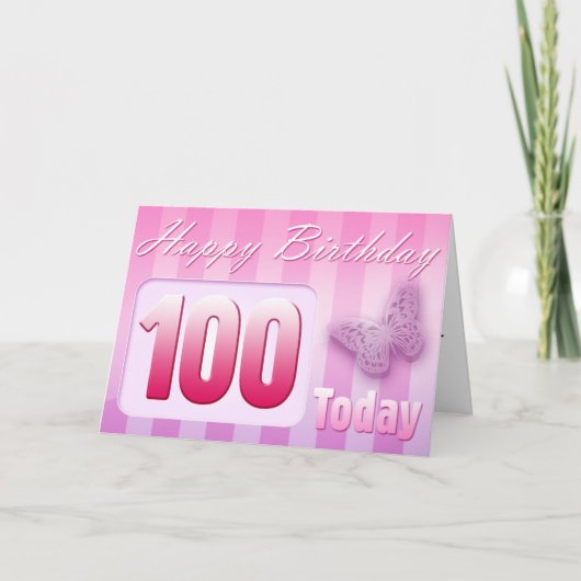 Carte Joyeux 100e anniversaire Grand Mère Grande-Tante M (Devant)
