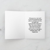 Carte Joyeux 100e Anniversaire rose et or (Intérieur)