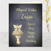 Carte Joyeux 100e anniversaire Salutation (Fleur jaune)