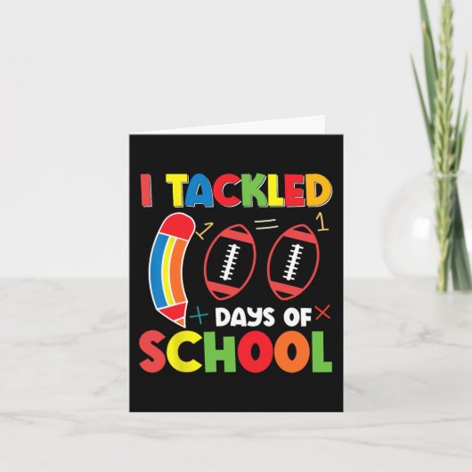 Carte Joyeux 100e jour de l'école 100 jours de l'enseign (Devant)