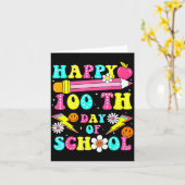 Carte Joyeux 100e jour d'école 100 jours d'école Enseign (Fleur jaune)