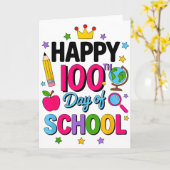 Carte Joyeux 100e Jour D'École 100 Jours Plus Intelligen (Fleur jaune)