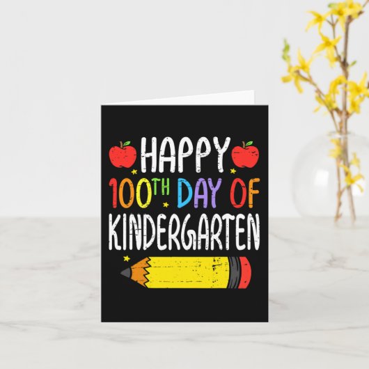 Carte Joyeux 100e Jour D'Enseignant Étudiants 1 (Fleur jaune)