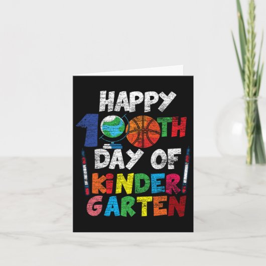 Carte Joyeux 100ème Jour De Kinder Garten Cute 100 Jours (Devant)