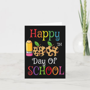 Carte Joyeux 100ème Jour De L'École Empreinte de léopard