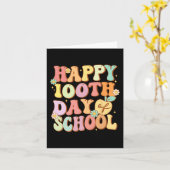 Carte Joyeux 100ème Jour De L'École Mignonnes Étudiants (Fleur jaune)