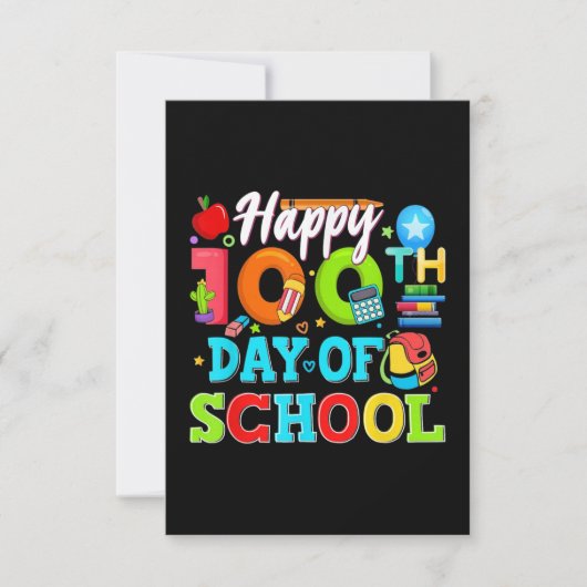 Carte Joyeux 100ème Jour D'École (Devant)