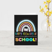 Carte Joyeux 100ème Jour D'École Enfants Garçons Filles  (Fleur jaune)