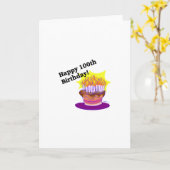 Carte Joyeux 100th anniversaire (Fleur jaune)