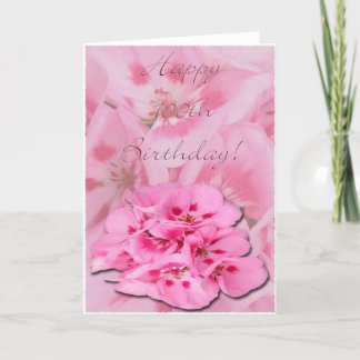 Carte Joyeux 100th anniversaire/hortensias