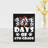 Carte Joyeux 101 Jours École 4e année Chien 100 Jours Sm (Fleur jaune)