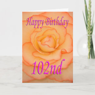 Carte Joyeux 102e Anniversaire Fleur