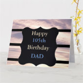 Carte Joyeux 105e anniversaire papa (Fleur jaune)