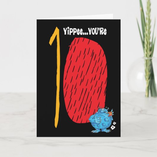 Carte Joyeux 10e anniversaire (Devant)