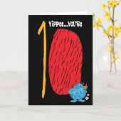 Carte Joyeux 10e anniversaire (Fleur jaune)