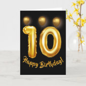 Carte Joyeux 10e anniversaire (Fleur jaune)