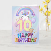 Carte Joyeux 10e anniversaire (Fleur jaune)