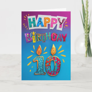 Carte Joyeux 10e anniversaire
