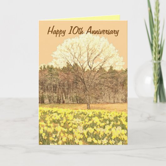 Carte joyeux 10e anniversaire de mariage (Devant)