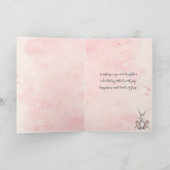 Carte Joyeux 10e anniversaire fille d'aquarelle Bunny (Intérieur)