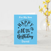 Carte Joyeux 10e anniversaire pour mon fils (Fleur jaune)