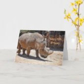 Carte Joyeux 10ème anniversaire (Fleur jaune)