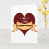 Carte Joyeux 10ème anniversaire (Fleur jaune)