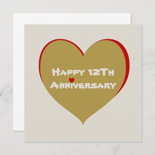 Carte Joyeux 12E anniversaire (Devant / Derrière)