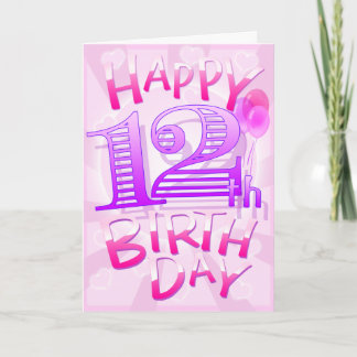 Carte Joyeux 12e anniversaire