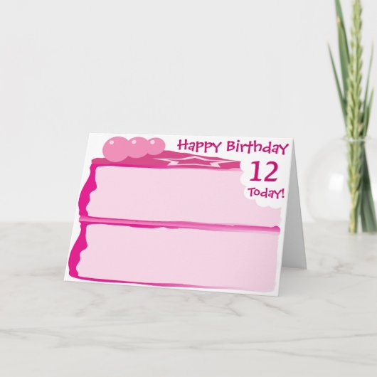 Carte Joyeux 12e anniversaire (Devant)