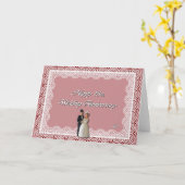 Carte Joyeux 13e anniversaire de mariage en dentelle (Fleur jaune)